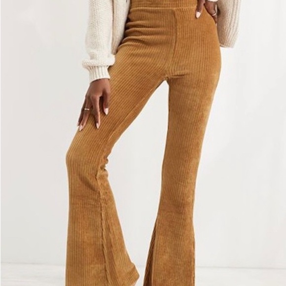 aerie Brown Corduroy Flare Pants - Picture 5 of 6